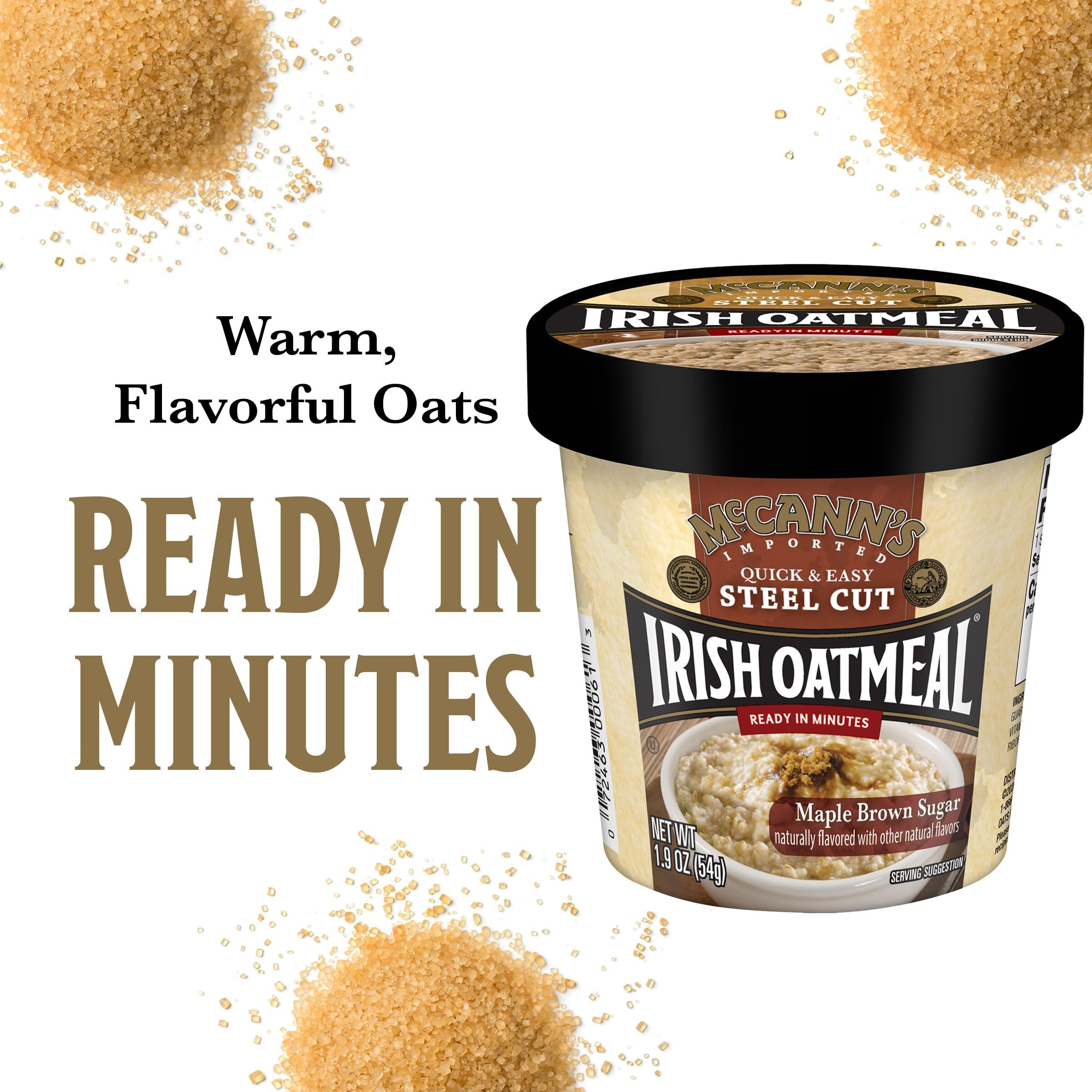 Mccann's Instant Oatmeal Cup, Maple Brown Sugar, 1.9 Ounce (Pack Of 12)