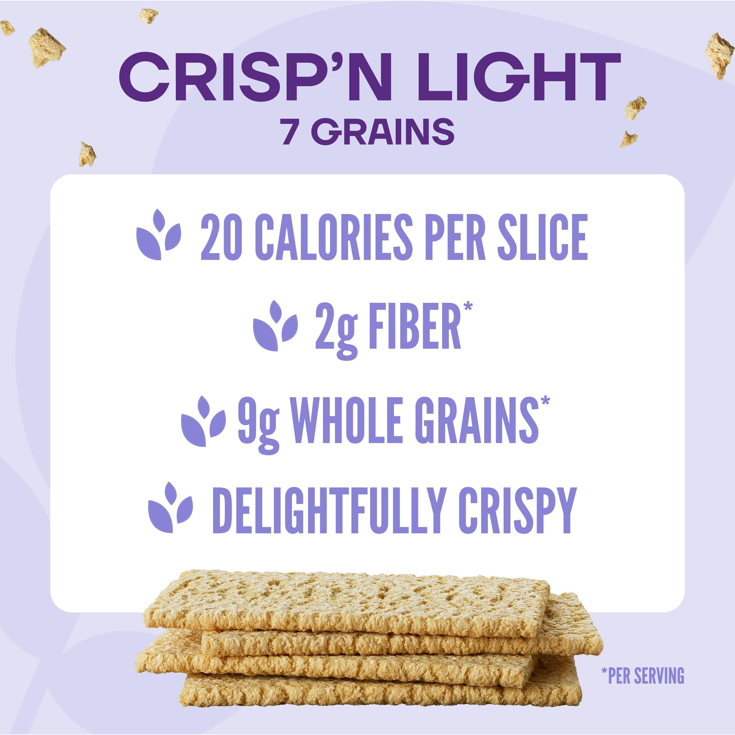 Wasa CrispN Light 7 Grains Crispbread, 4.9 Oz (Pack Of 10), Crackers, Non-Gmo Ingredients, 7 Grain Blend, 20 Calories Per Slice