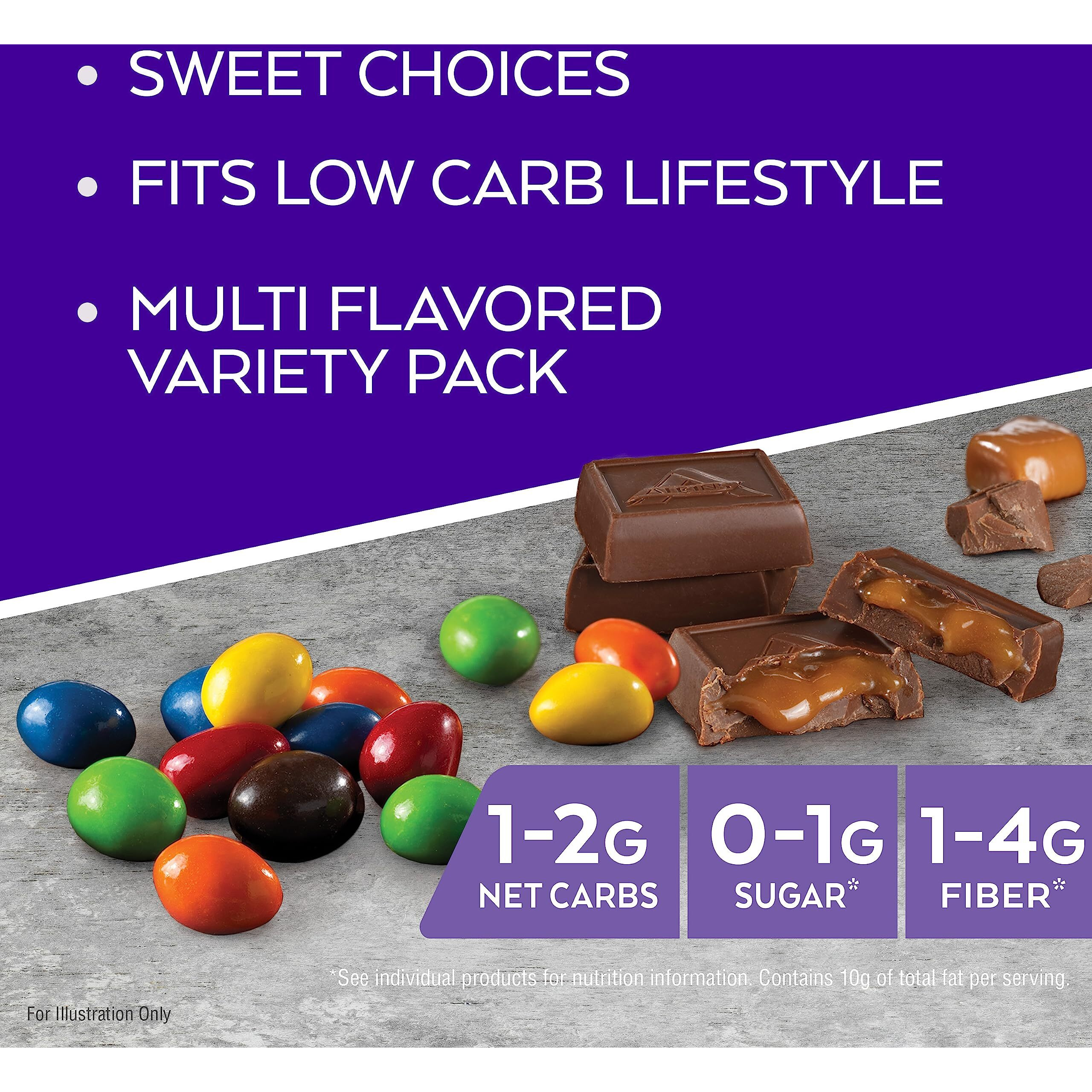 Atkins Endulge Chocolate Peanut Candies, Dessert Favorite, 0G Sugar, 20 Count