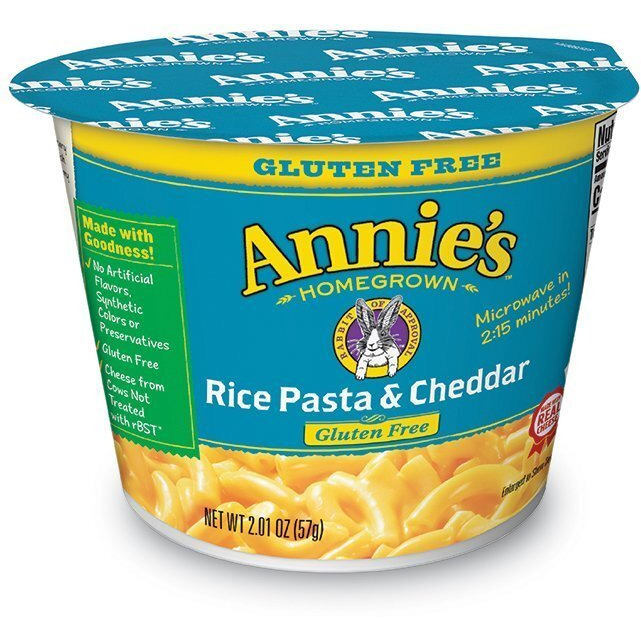 Annie's Real Aged Cheddar Microwave Mac & Cheese With Gluten Free Pasta, 2.01 Oz Cup (Pack Of 12)