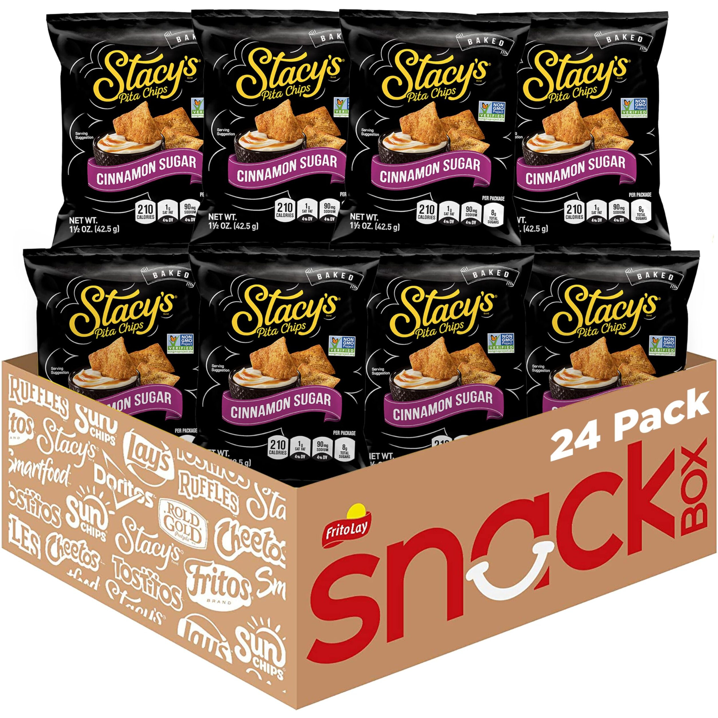 Stacy's Cinnamon Sugar Flavored Pita Chips, 1.5 Ounce (Pack Of 24)