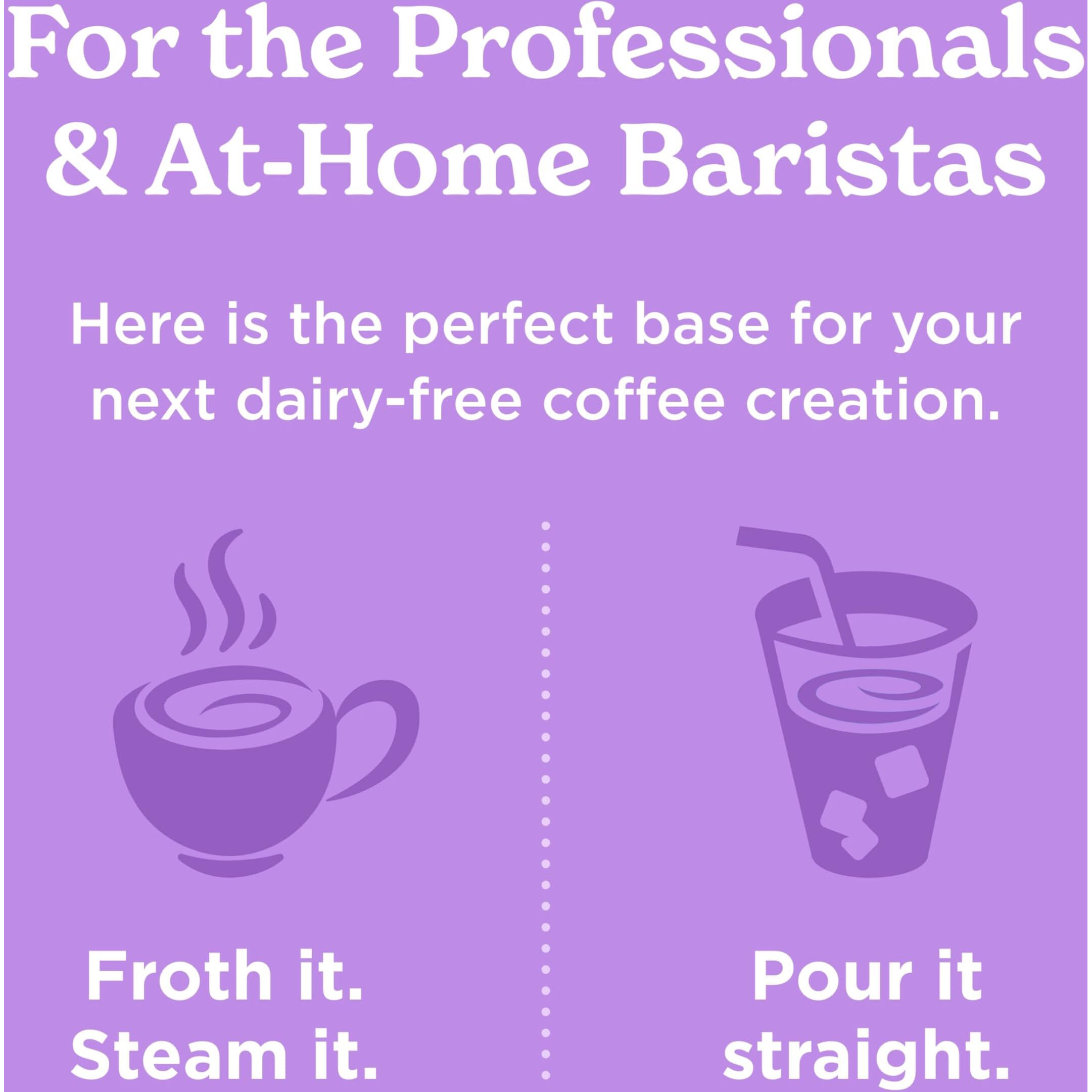 Califia Farms - Original Almond Barista Blend Almond Milk 32 Oz (Pack Of 6), Shelf Stable, Dairy Free, Plant Based, Vegan, Gluten Free, Non Gmo, High Calcium, Milk Frother, Creamer