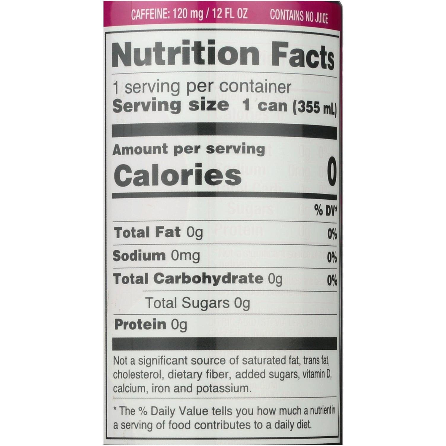 Zevia, Drink, Energy, Raspbry Lm - Pack Of 12