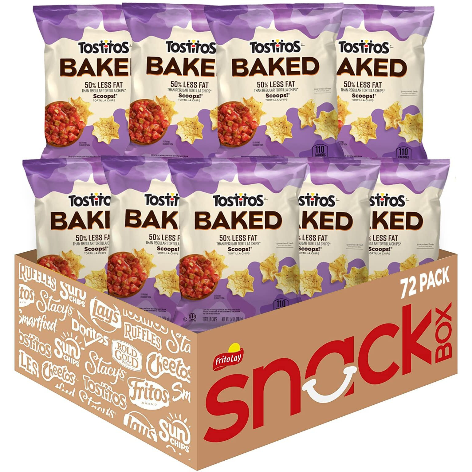 Tostitos, Oven Baked Scoops Tortilla Chips, 0.875 Ounce (Pack Of 72)