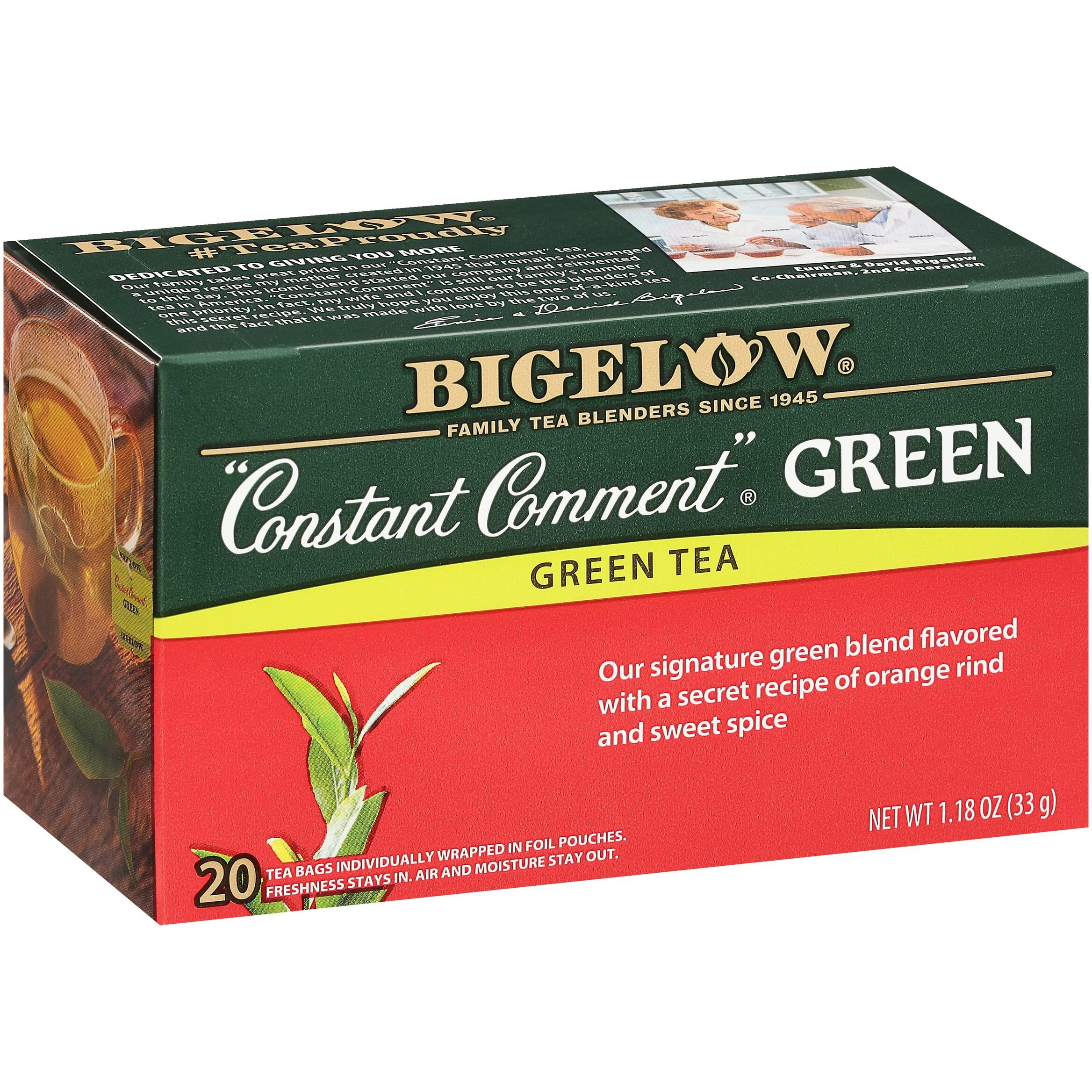 Bigelow Tea Constant Comment Green Tea, Caffeinated, 20 Count (Pack Of 6) 120 Total Tea Bags