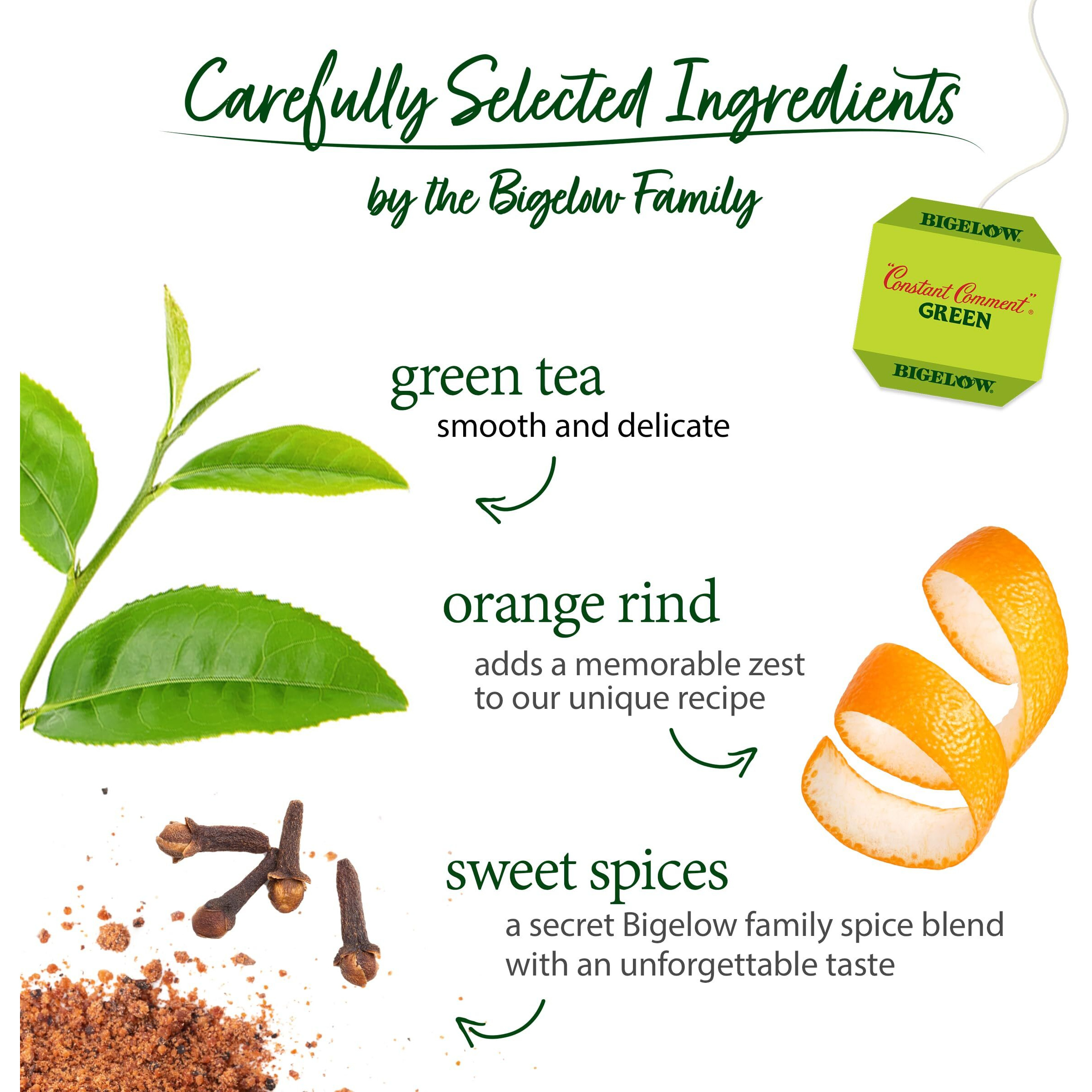 Bigelow Tea Constant Comment Green Tea, Caffeinated, 20 Count (Pack Of 6) 120 Total Tea Bags