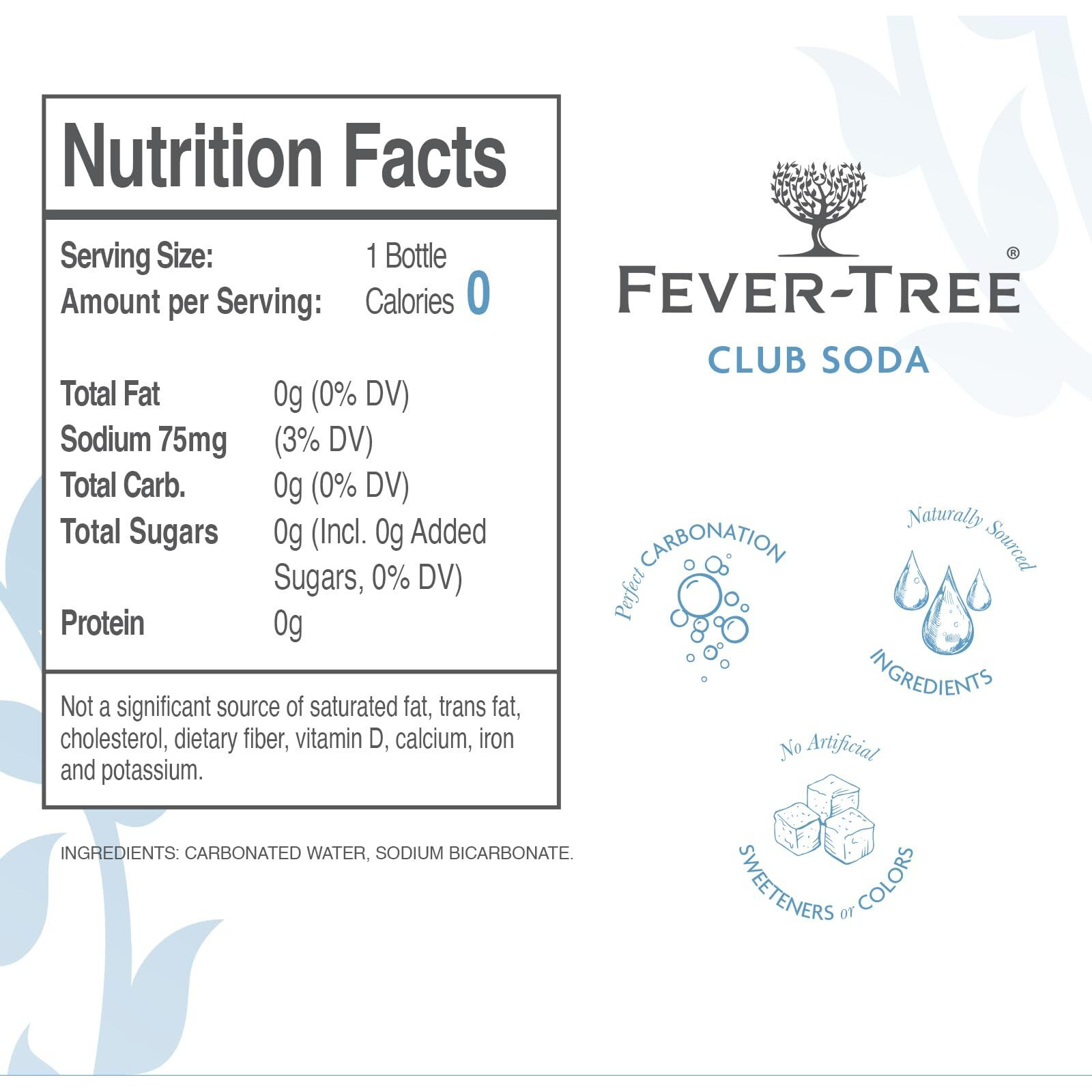Fever Tree Club Soda - Premium Quality Mixer - Refreshing Beverage For Cocktails & Mocktails. Naturally Sourced Ingredients, No Artificial Sweeteners Or Colors - 500 Ml Bottles - Pack Of 8