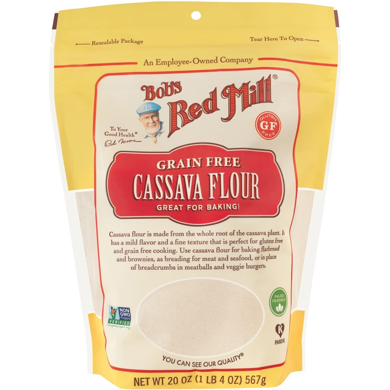 Bob's Red Mill Cassava Flour, 20-Ounce (Pack Of 4)