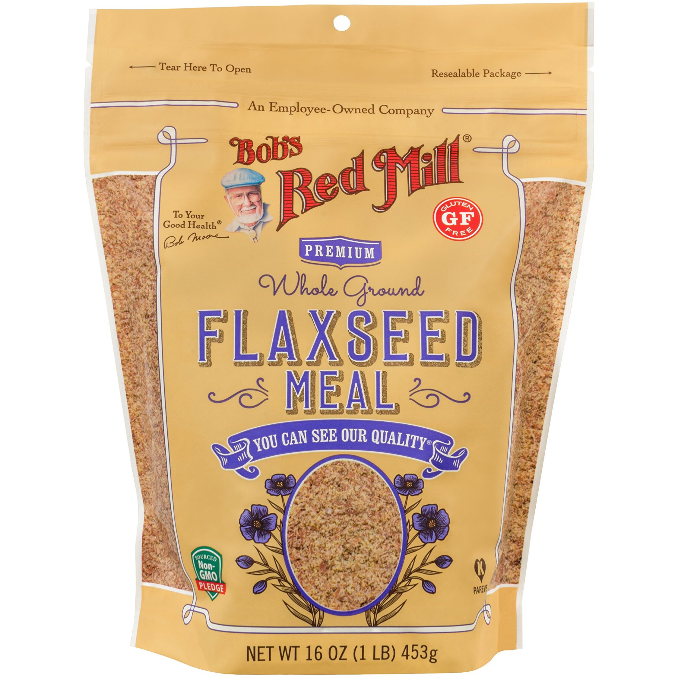Bob's Red Mill Flaxseed Meal, 16Oz (Pack Of 4) - Non Gmo, Vegan, Paleo Friendly, Keto Friendly, Kosher