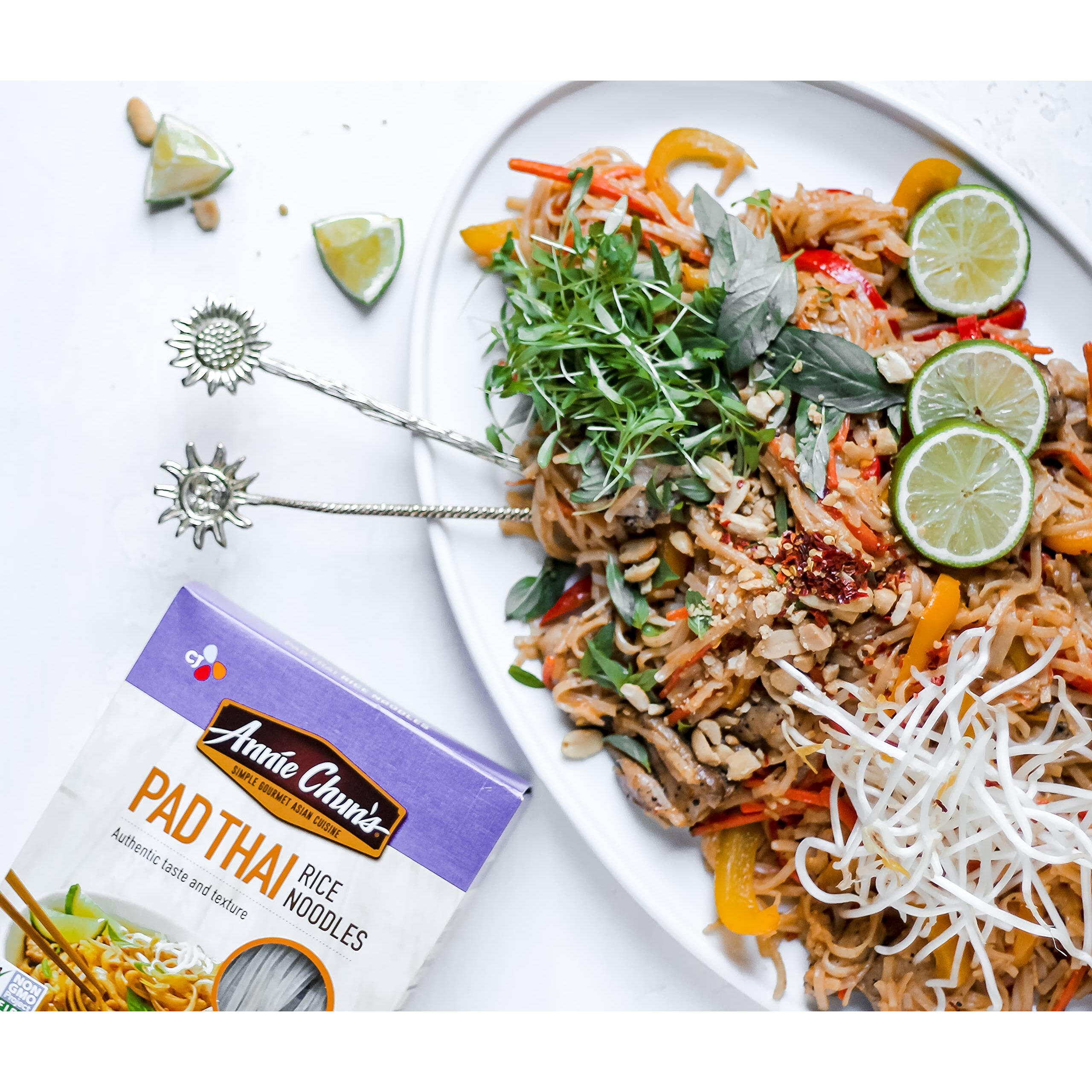 Annie Chun's Korean Dry Noodles, Pad Thai Rice Noodles 8Oz 6Ct