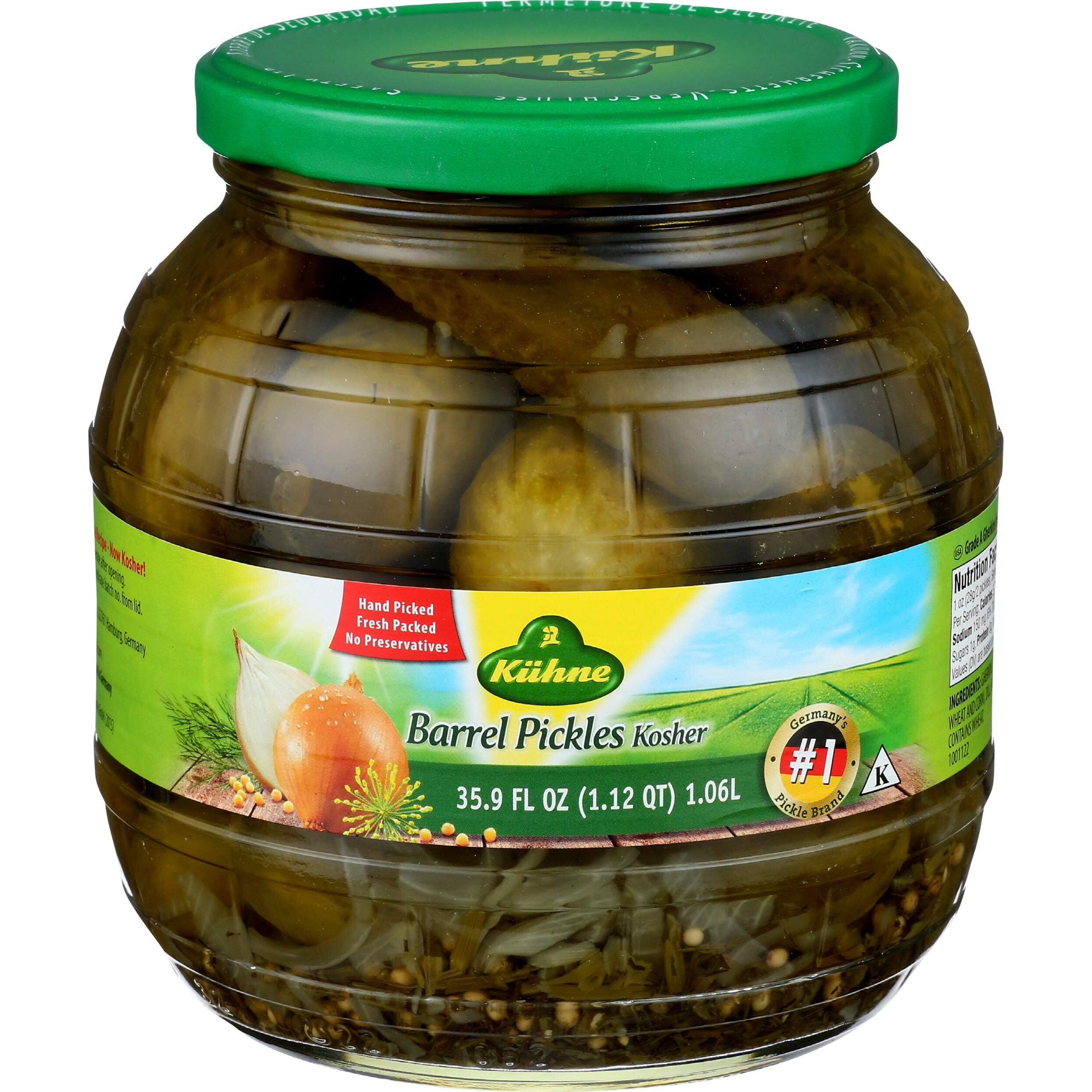 Khne, Barrel Gherkins, 35.9 Ounce (Pack Of 6)