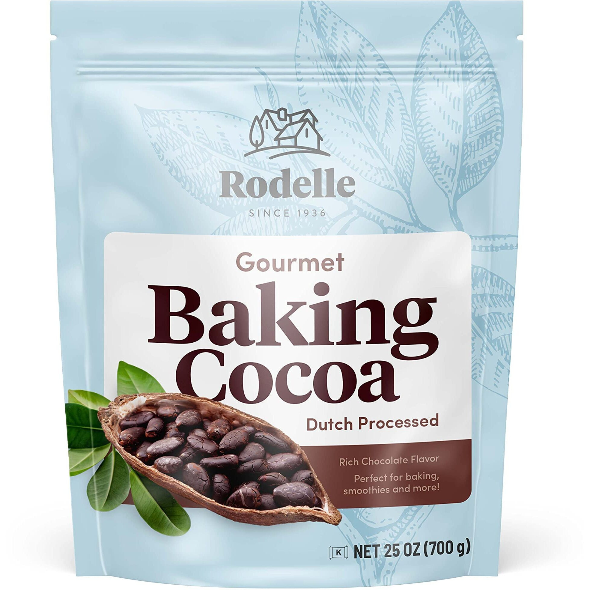 Rodelle Dutch Processed Gourmet Baking Cocoa Powder 25 Ounce Bag