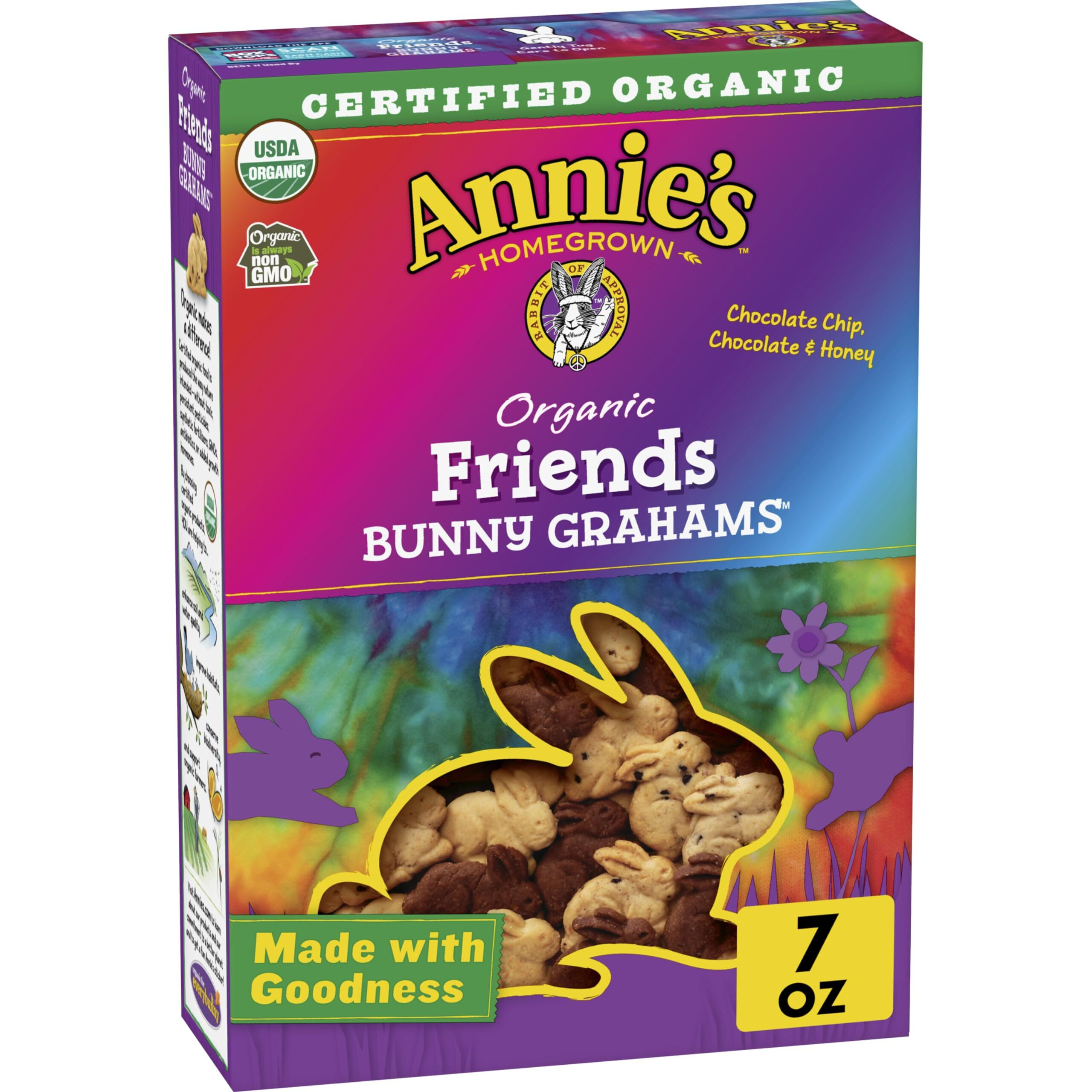 Annie's Organic Friends Bunny Grahams Snacks, 7 Oz (Pack Of 6)
