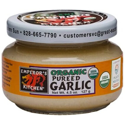 Emperors Kitchen Organic Garlic Pureed 4.5 Ounce