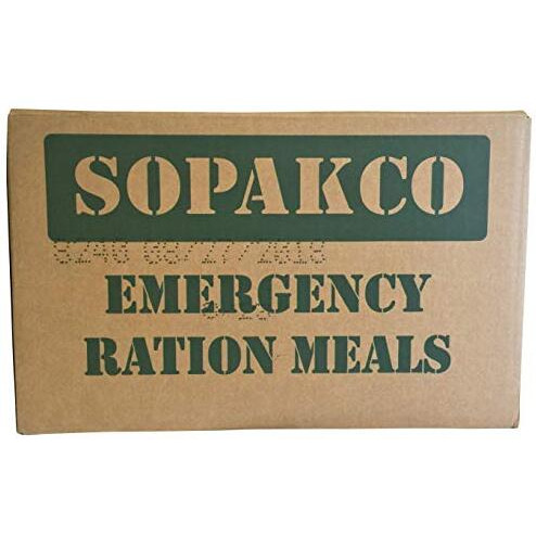 82018 Pack Date - 82023 Expiration Sopakco With 16 Sure-Pak Mres-Reduced Sodium Food Rations-Meals Ready To Eat-2018 Manufacture Date