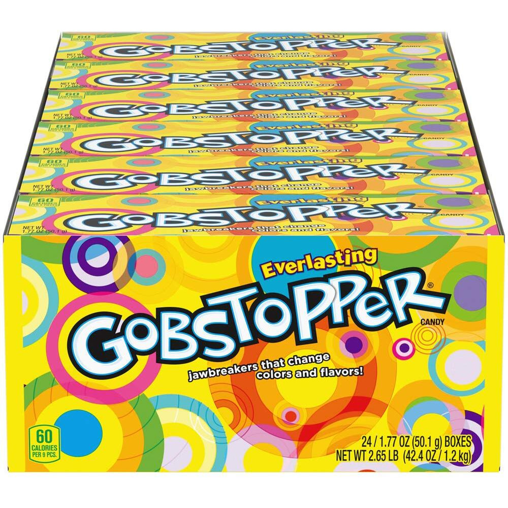 Gobstoppers Candy Pack Of 24 Fruit 42.48 Ounce 1.77 Ounce (Pack Of 24)