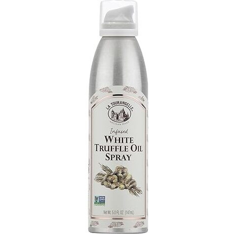 La Tourangelle, White Truffle Cooking Spray, Complex Gourmet Earthy Flavor For Spraying On Pasta, Popcorn, Vegetables, Potatoes, And More, 5 Fl Oz
