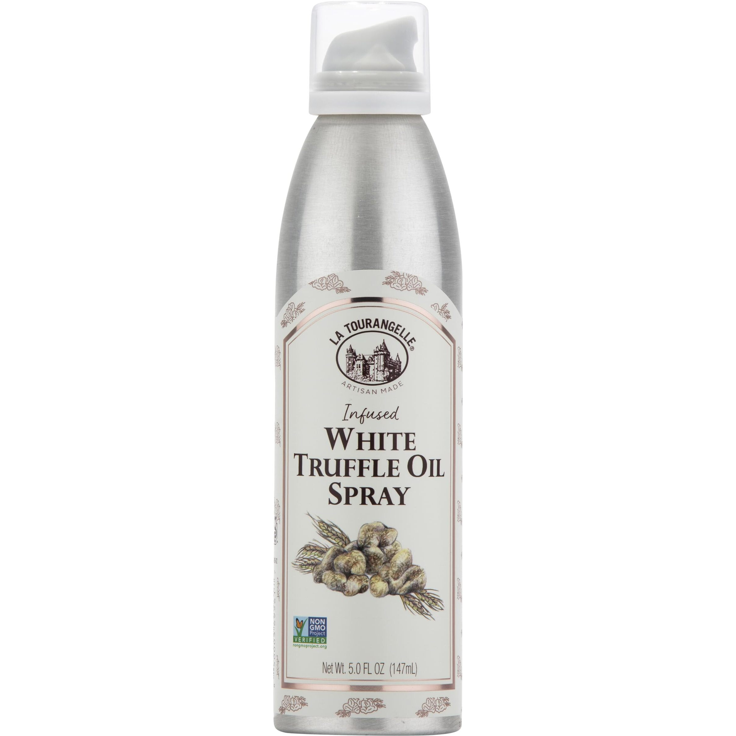 La Tourangelle, White Truffle Cooking Spray, Complex Gourmet Earthy Flavor For Spraying On Pasta, Popcorn, Vegetables, Potatoes, And More, 5 Fl Oz