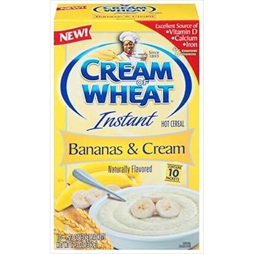Cream Of Wheat, Bananas & Cream, Instant Hot Cereal, 10 Count, 12.3Oz Box (Pack Of 3)