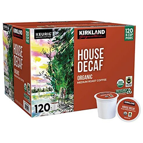 Kirkland Signature Organic House Decaf Coffee K-Cups 120 Count 120 Count (Pack Of 1)
