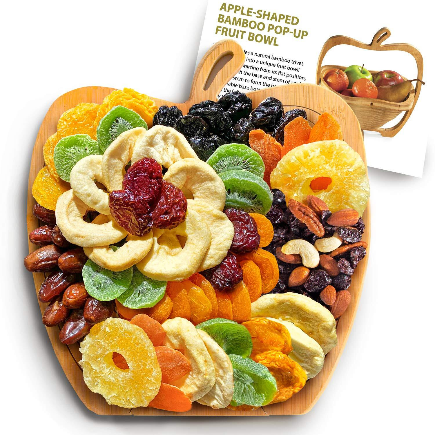 A Gift Inside Apple Dried Fruit Gift Tray Turns Into Fruit Basket Dried Fruit & Trail Mix Corporate Gifting Holiday Gifting 1 Count
