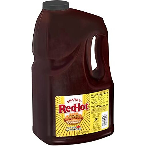Franks Redhot Stingin Honey Garlic Sauce 1 Gal - One Gallon Bulk Container Of Stingin Honey Garlic Sauce For Entrees Sides Veggies Wings Bar Bites And Dipping Sauces