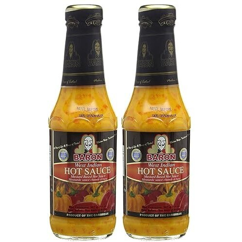 Baron West Indian Hot Pepper Sauce 14Oz (Pack Of 2)