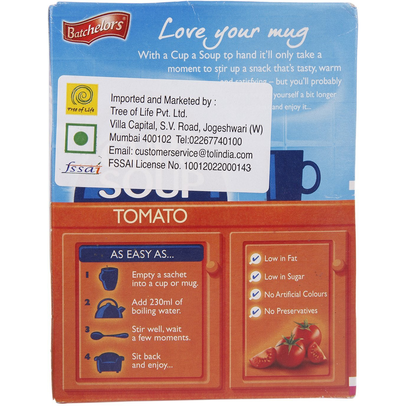 Batchelors Cup A Soup Tomato 4 Sachets 93 G (Pack Of 9)