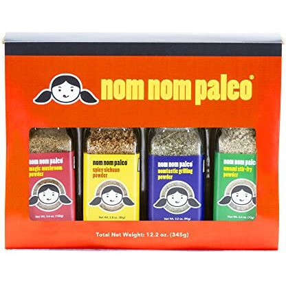 The Spice Lab Nom Nom Paleo Seasoning Gift Set - Gluten Free Umami Seasoning - Mushroom Powder For Cooking - Kosher Paleo Friendly Asian Seasoning - 2226