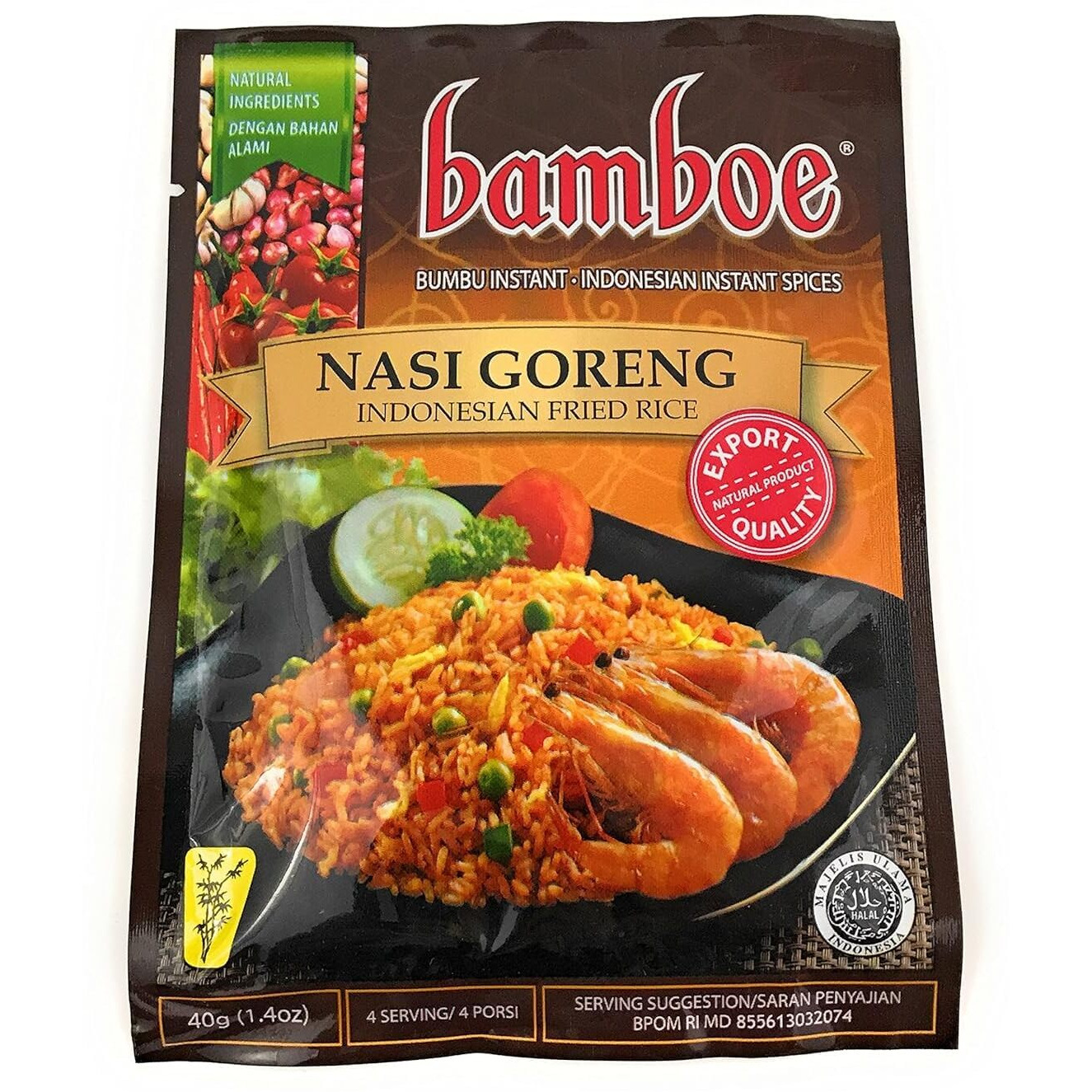 Bamboe - Nasi Goreng - Indonesian Fried Rice - 6 X 1.4 Oz / 40 G / Product Of Indonesia