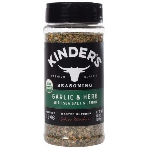 Kinders Organic Garlic & Herb With Sea Salt & Lemon Seasoning 11 Ounce