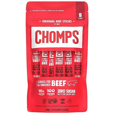 Chomps Original Beef Jerky Snack Sticks, 8Pk