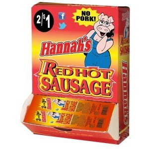 Hannahs Red Hot Sausage - 21 - No Pork - 50 Unit Box