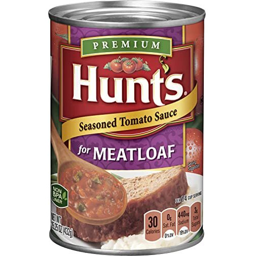 Hunt's Seasoned Diced Tomatoes In Sauce For Meatloaf, 15 Oz, 12 Pack