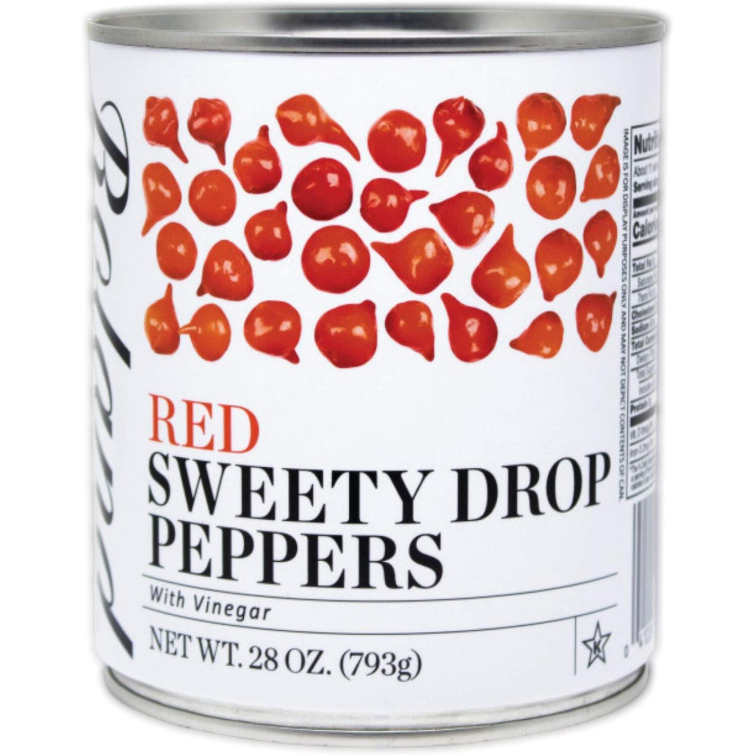 Roland Foods Red Sweety Drop Peppers Specialty Imported Food 28-Ounce Can