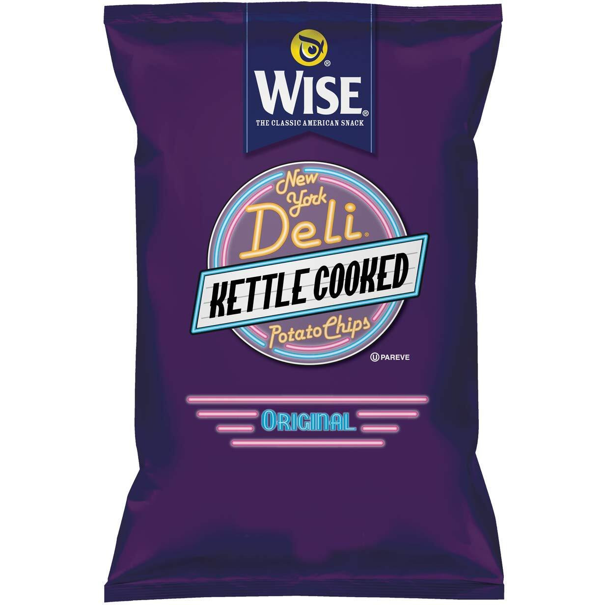 Wise Snacks Ny Deli Kettle Potato Chips Original 1 Ounce (40 Count) Gluten Free