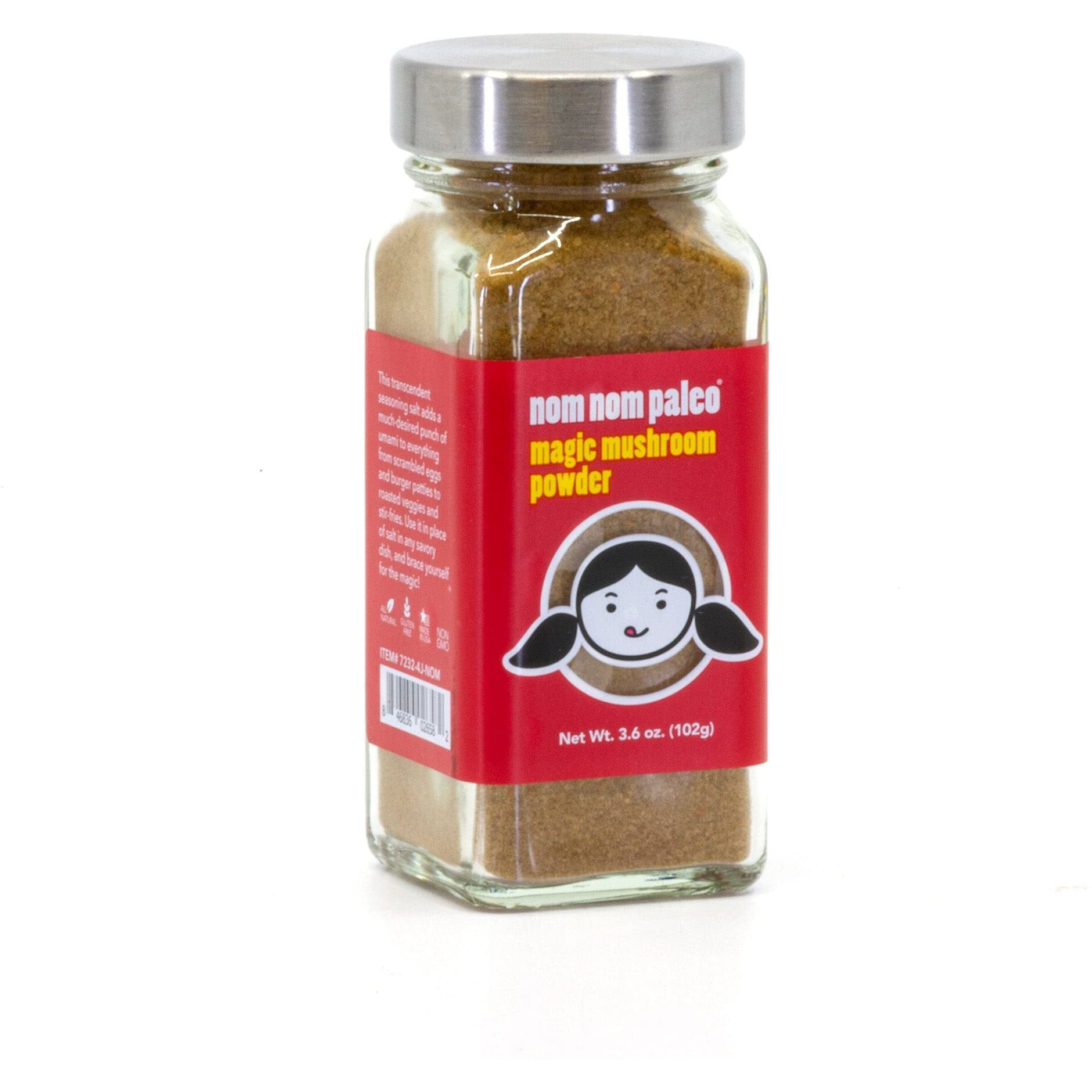 The Spice Lab Nom Nom Paleo Magic Mushroom Powder - 3.6 Oz French Jar - Gluten Free Umami Seasoning - Dried Mushroom Powder For Cooking - All Purpose Kosher, Non Gmo & Paleo Friendly - 7232