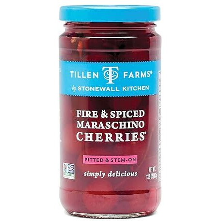 Tillen Farms Fire & Spiced Maraschino Cherries, 13.5 Oz