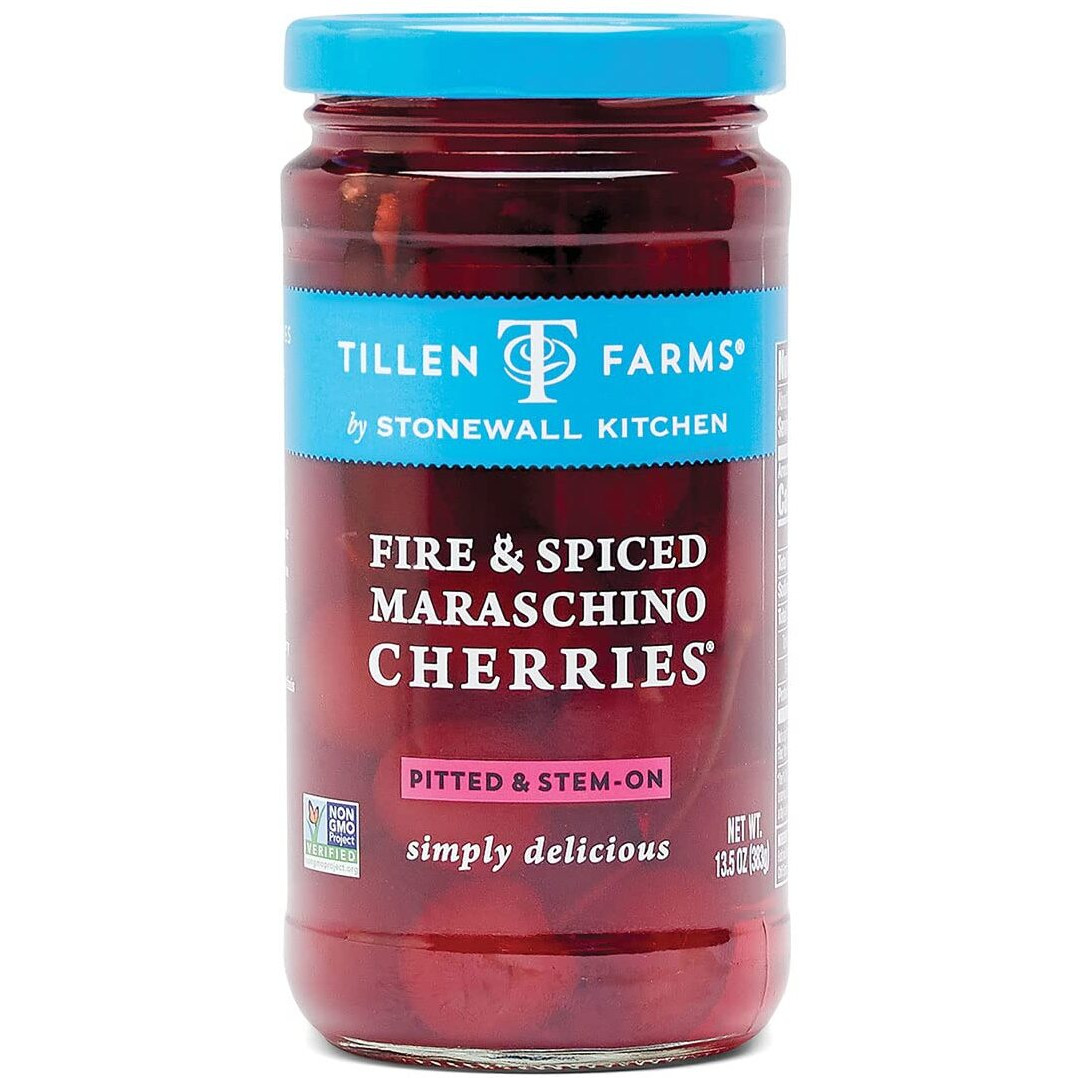 Tillen Farms Fire & Spiced Maraschino Cherries, 13.5 Oz