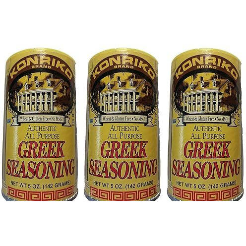Konriko - Greek Authentic Seasoning 5 Oz (Pack Of 3) - Wheat Free - Gluten Free - No Msg