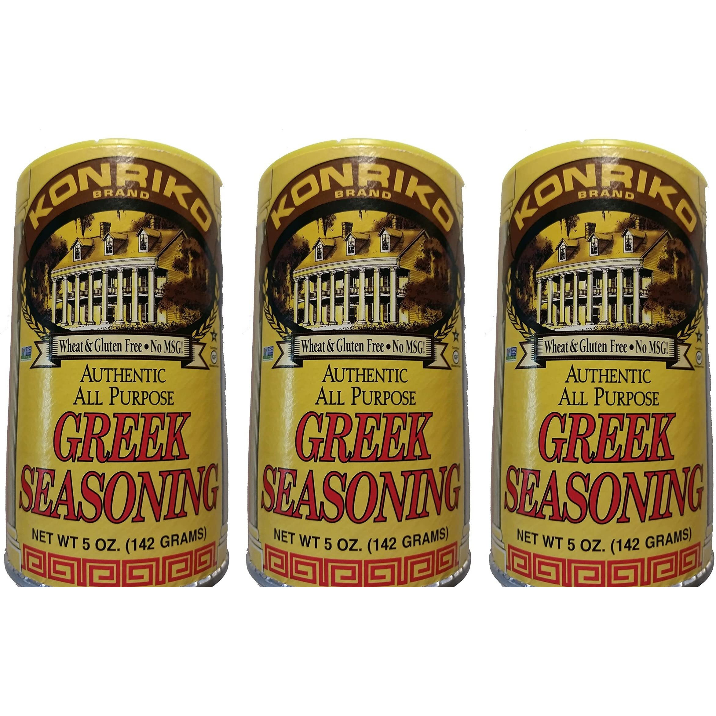 Konriko - Greek Authentic Seasoning 5 Oz (Pack Of 3) - Wheat Free - Gluten Free - No Msg