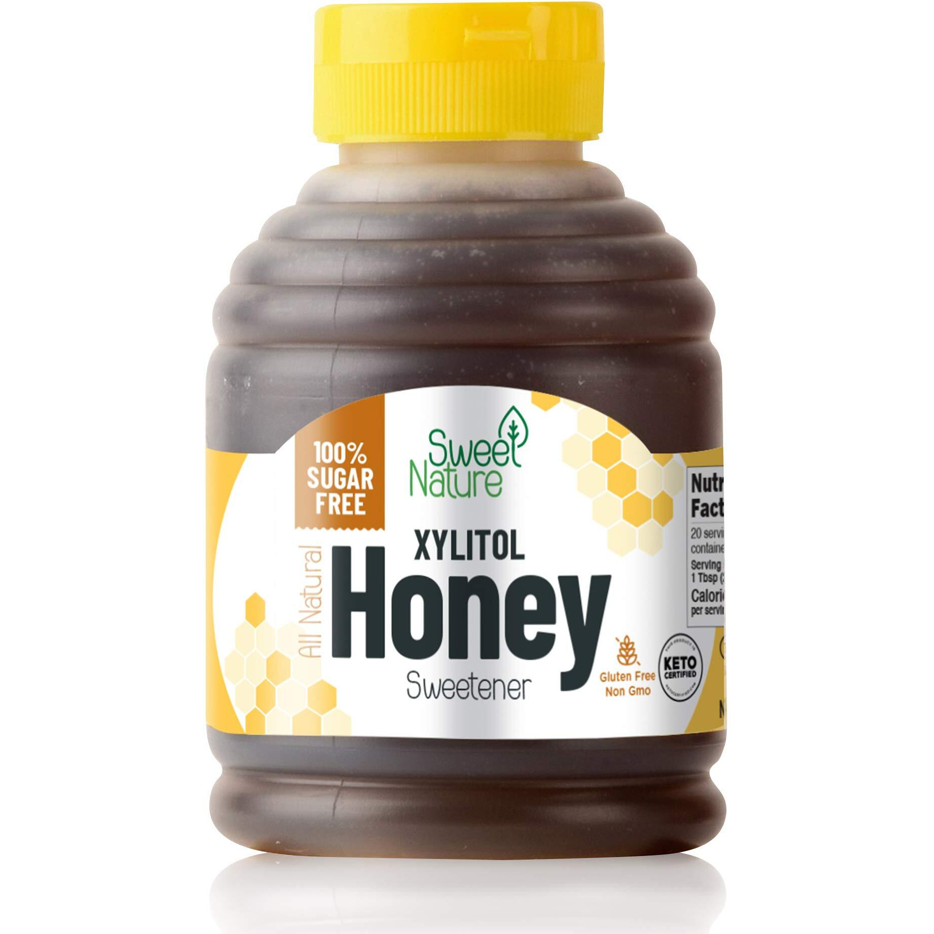 Sweet Nature Birch Xylitol Sugar Free Honey - Non Gmo - Kosher - Made In The U.S.A. - Keto Friendly (14 Oz)