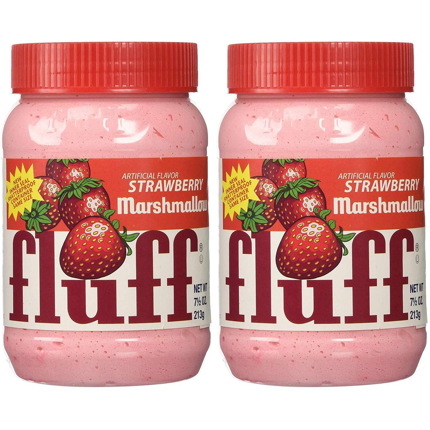 Marshmallow Fluff Traditional Baking Spread And Crame Gluten Free No Fat Or Cholesterol Strawberry (Strawberry 7.5 Ounce (Pack Of 2))