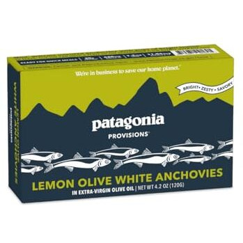 Patagonia Provisions Lemon Olive White Anchovies | Responsibly Sourced In Spain | 20G Protein & Gluten Free | 4.2 Ounce (Pack Of 1)