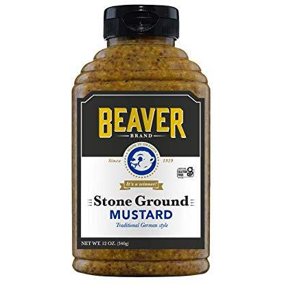 Beaver Stone Ground Mustard, 12 Ounce Squeeze Bottle