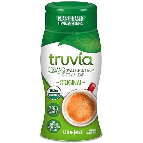 Truvia Organic Zero Calorie Liquid Stevia Sweetener Bottle, Original Flavor, 2.7 Fl. Oz.