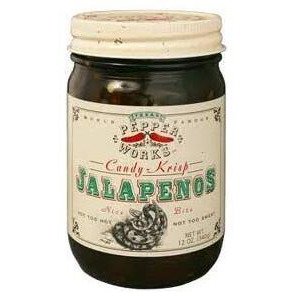 Texas Pepper Works Krisp Jalapenos Candy 12-Ounce (Pack Of 3)