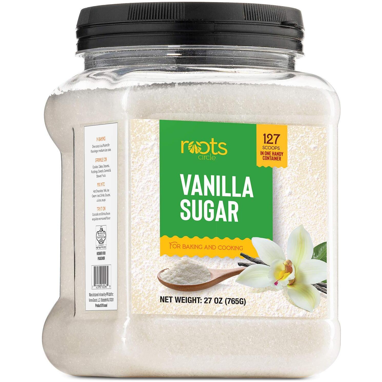Roots Circle Vanilla Sugar For Baking  For Chefs Home Cooking Coffee Cocktails Cakes Crame Brulee & Dessert Making  Ice Cream & Shakes  1 Pack 1.68 Pound