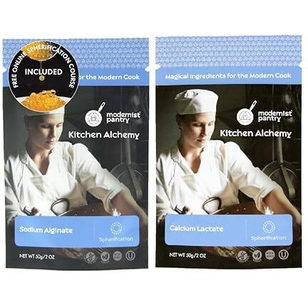Sodium Alginate + Calcium Lactate Value Pack  Non-Gmo Vegan Ou Kosher Certified - 100G/4Oz (Bundle With 2 Items)
