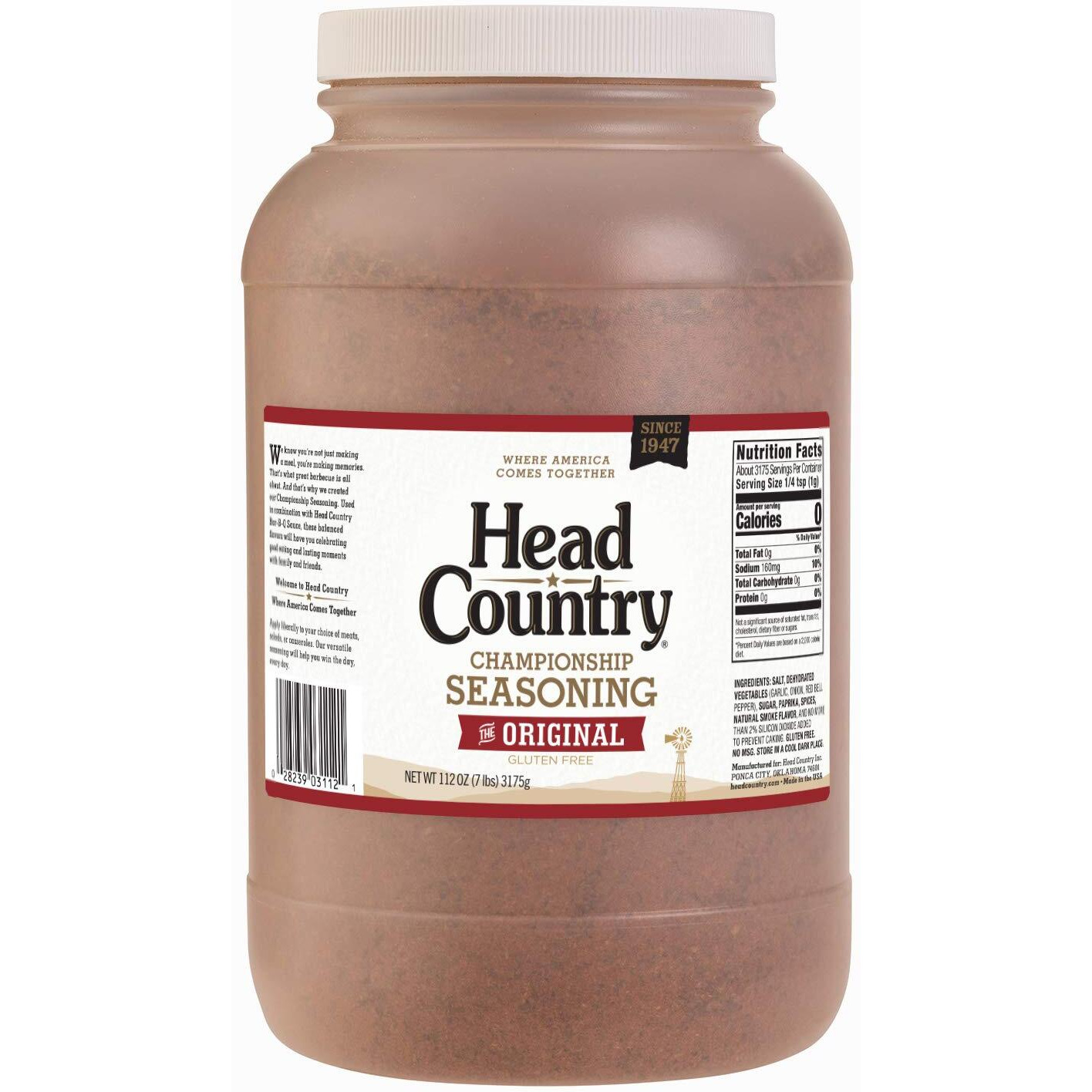 Head Country Bar-B-Q Championship Seasoning Original 7 Pound